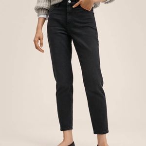 Mango Mom Jeans in black